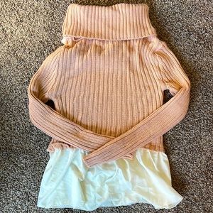 NWT Off the Shoulder Sweater with White Detailing